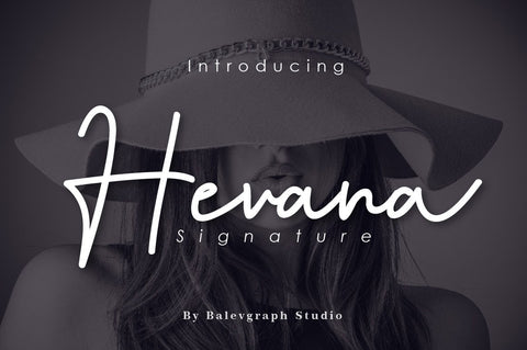 Hevana Signature Font Balevgraph Studio 