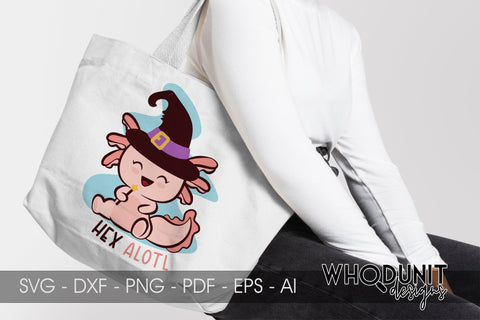 Hex Alotl SVG| Axolotl Cut File | Halloween SVG Whodunit Designs 