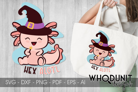 Hex Alotl SVG| Axolotl Cut File | Halloween SVG Whodunit Designs 