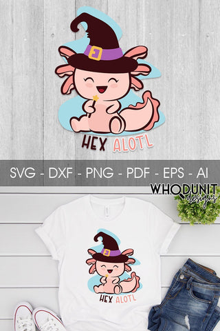 Hex Alotl SVG| Axolotl Cut File | Halloween SVG Whodunit Designs 