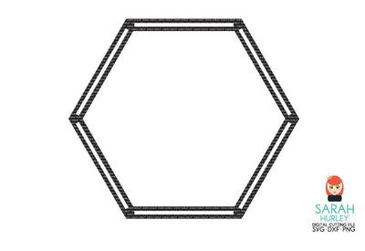 Hexagon Deco Frame SVG Sarah Hurley 