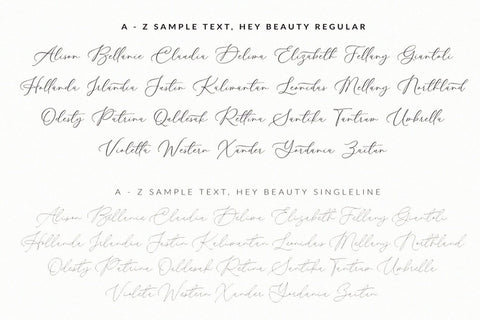 Hey Beauty - Singleline and Calligraphy font Font Subectype Studio 