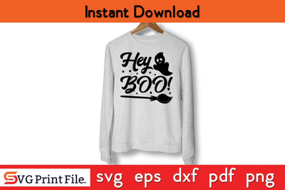 Hey Boo Funny Halloween SVG PNG Craft Cut File SVG SVG Print File 