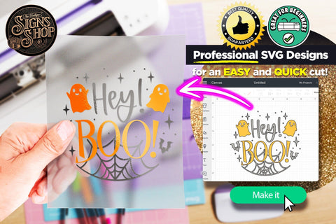 Hey Boo! Ghosts | Halloween SVG Sign SVG The Vintage Signs Shop 