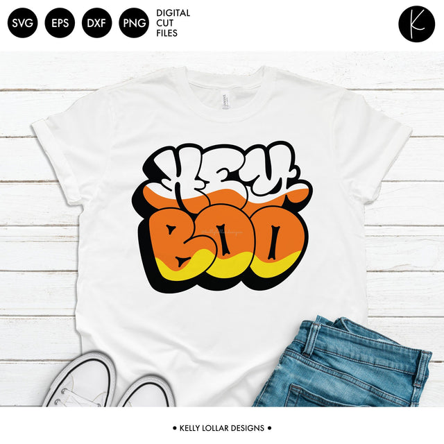 Hey Boo Graffiti SVG Kelly Lollar Designs 