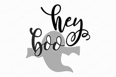 Hey Boo | Halloween Ghost Design | SVG DXF and More SVG Diva Watts Designs 