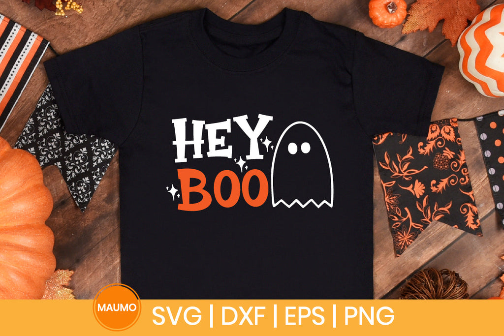 Hey boo, halloween svg quote - So Fontsy