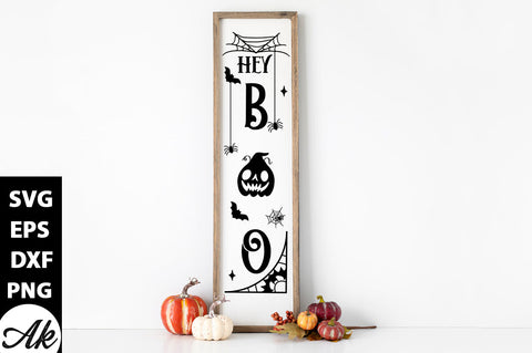 Hey boo Porch Sign SVG akazaddesign 