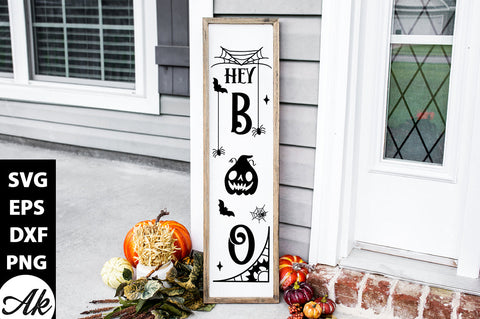 Hey boo Porch Sign SVG akazaddesign 