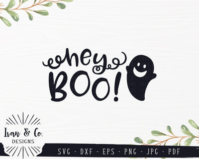 Hey Boo SVG Files | Kids Halloween | Ghost SVG (851162839) SVG Ivan & Co. Designs 