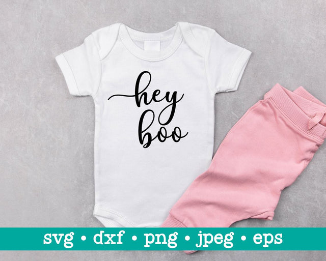 Hey boo svg, Halloween shirt svg, Toddler shirt svg, Halloween cute file, Onesie saying svg, Kid's halloween tee svg, Fall svg, Autumn svg SVG MAKStudion 