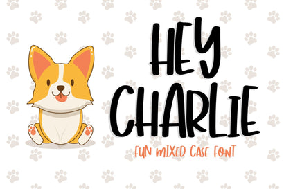 Hey Charlie - Fun Mixed Case Font Font Dm Letter Studio 