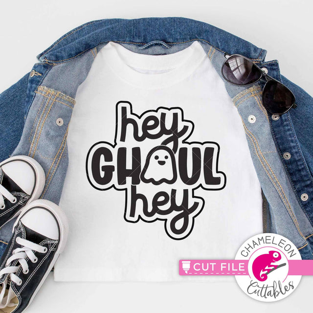 Hey ghoul hey Halloween ghost svg png dxf eps jpeg SVG Chameleon Cuttables 