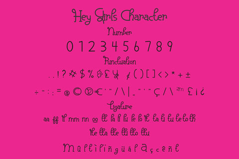 Hey Girls Font Willetter Studio 