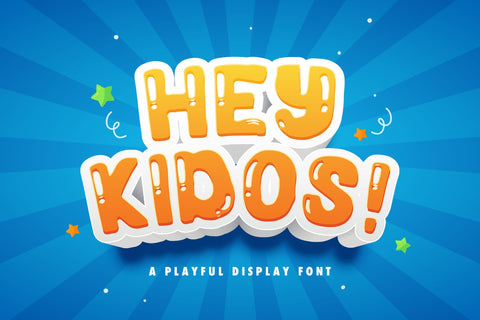 Hey Kidos! - Playful Display Font Font StringLabs 
