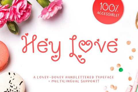 Hey Love | Lovey-Dovey Typeface Font TypeFairy 