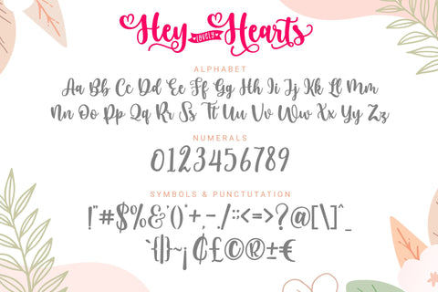 Hey Lovely Hearts Font Holydie Studio 