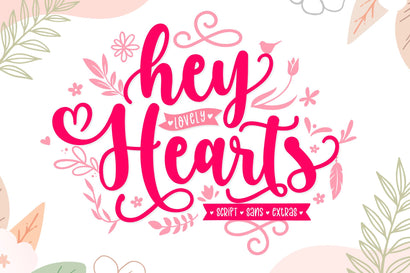 Hey Lovely Hearts Font Holydie Studio 