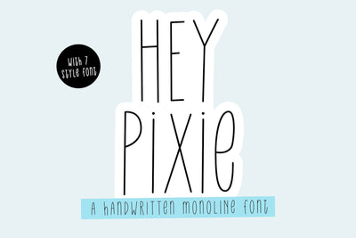 Hey Pixie | 7 Variations Font Jimtype Studio 