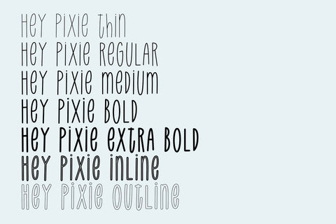 Hey Pixie | 7 Variations Font Jimtype Studio 