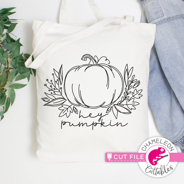 Hey Pumpkin sketch drawing svg png dxf SVG Chameleon Cuttables 
