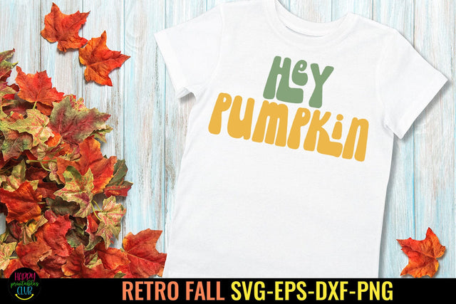 Hey Pumpkin SVG I Retro Fall SVG I Autumn SVG I Groovy Fall SVG Happy Printables Club 