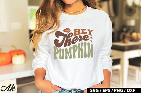 Hey there pumpkin Retro SVG SVG akazaddesign 