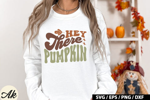 Hey there pumpkin Retro SVG SVG akazaddesign 