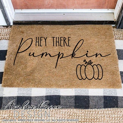 Hey there pumpkin SVG | Autumn Fall SVG PNG DXF | Home Decor SVGs | Door Mat SVGs SVG Amber Price Design 