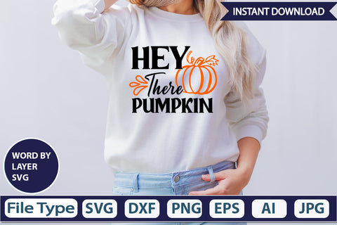 Hey There Pumpkin SVG Cut File SVG DesignPlante 503 