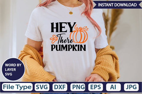 Hey There Pumpkin SVG Cut File SVG DesignPlante 503 