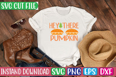 Hey There Pumpkin SVG Cut File SVGs, Quotes and Sayings, Food & Drink, Holiday,On Sale, SVG Studio Innate 