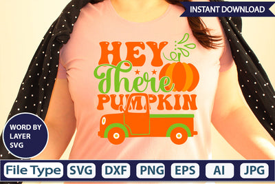 Hey There Pumpkin SVG Cut File SVGs,Quotes and Sayings,Food & Drink,On Sale, Print & Cut SVG DesignPlante 503 