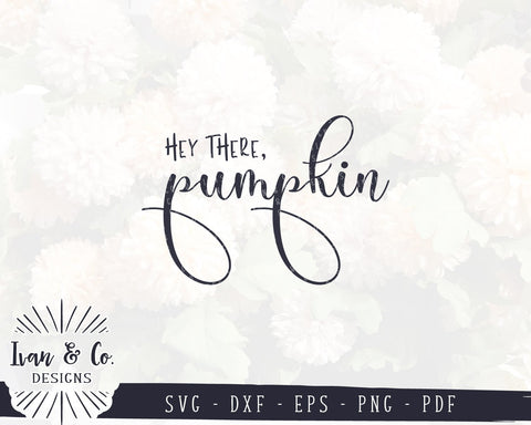 Hey There, Pumpkin SVG Files | Fall SVG | Autumn SVG | Commercial Use | Cricut | Silhouette | Cut Files (1002217156) SVG Ivan & Co. Designs 