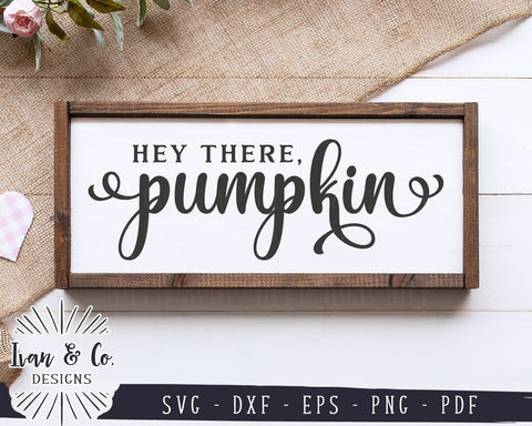 Hey There, Pumpkin SVG Files | Fall SVG | Autumn SVG | Commercial Use | Cricut | Silhouette | Cut Files (1005805428) SVG Ivan & Co. Designs 