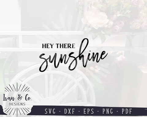 Hey There Sunshine SVG Files | Summer Sign Svg | Door Mat Svg | Farmhouse Svg | Commercial Use | Cricut | Silhouette | Digital Cut Files | DXF PNG (1398223799) SVG Ivan & Co. Designs 