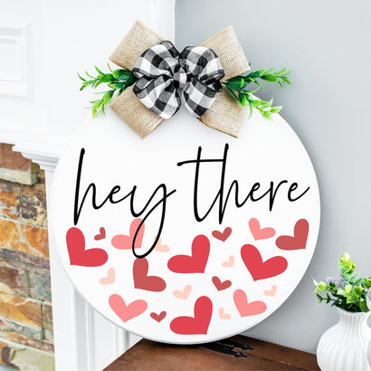 Hey There with hearts for Round Signs SVG So Fontsy Design Shop 