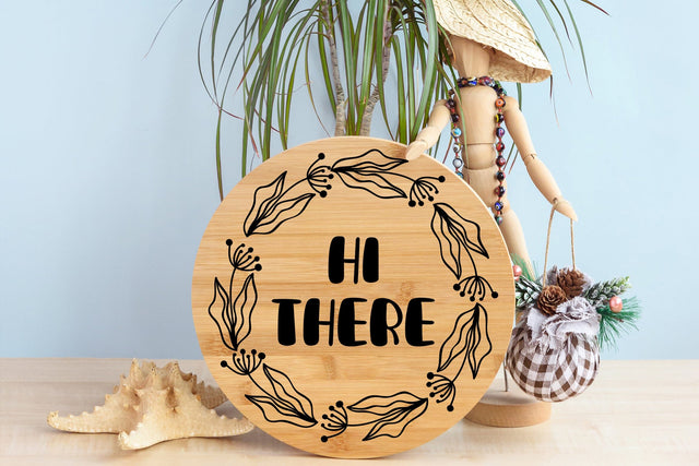 Hi There | Round Sign SVG SVG dapiyupi store 
