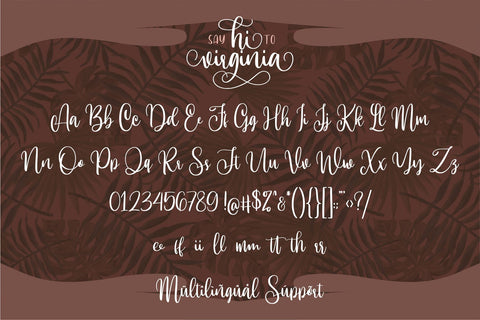 Hi Virginia – a Beauty Font Font Good Java 