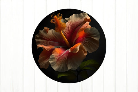 Hibiscus Earring Sublimation. Tropical Flower Earrings PNG Sublimation Olga Terlyanskaya 