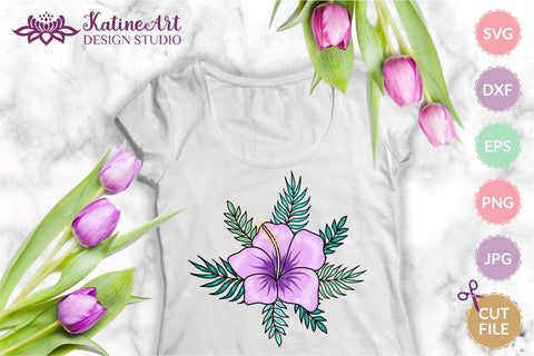 Hibiscus flower tropical floral hawaii sublimation clipart png Sublimation KatineArt 
