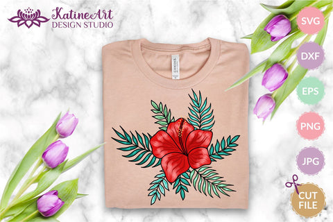 Hibiscus flower tropical floral hawaii sublimation clipart png. Sublimation KatineArt 