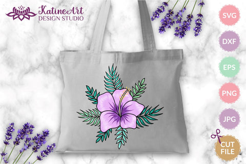 Hibiscus flower tropical floral hawaii sublimation clipart png Sublimation KatineArt 