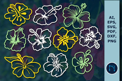 Hibiscus Flowers SVG Bundle SVG MD JOYNAL ABDIN 