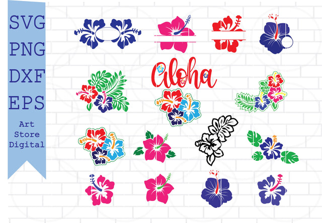 Hibiscus Svg, Hibiscus Clip Art, Hawaiian Flower Svg, Hibiscus Flower Svg, Flower Svg, Tropical Clip Art, Hawaii Files for Cricut SVG Artstoredigital 
