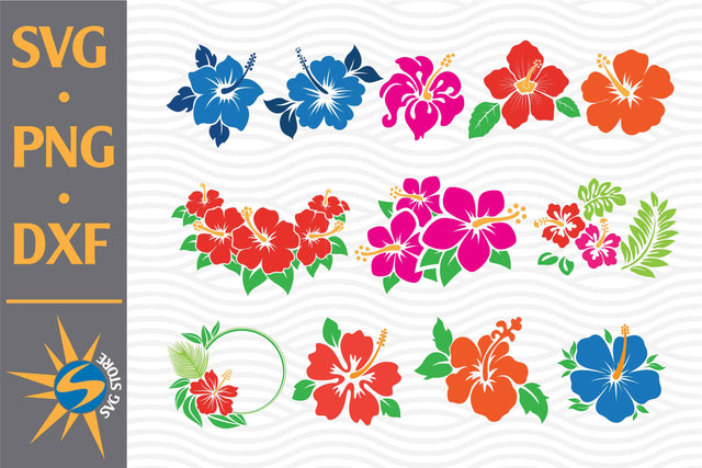 Hibiscus SVG, PNG, DXF Digital Files Include SVG SVGStoreShop 