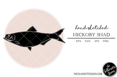 Hickory Shad Hand sketched, hand drawn vector clipart SVG Loveleen Kaur 