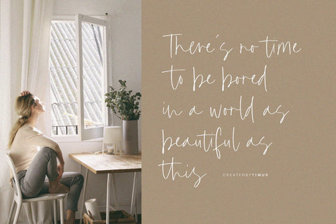 Hidden Beauty - Modern Script font Font Timur type 