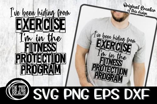 Hiding From Exercise - Fitness Protection Program - Gym SVG SVG On the Beach Boutique 