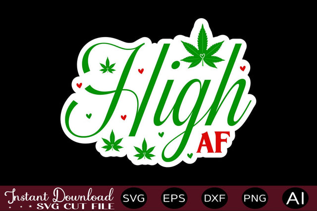 High Af sticker design Sublimation designmaster24 